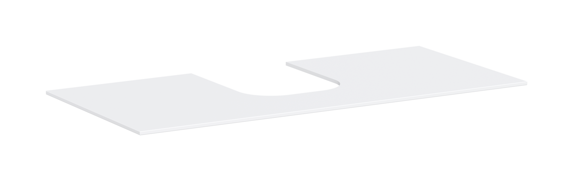 Consola 1180/550 con recorte en el centro para lavabo sobre encimera