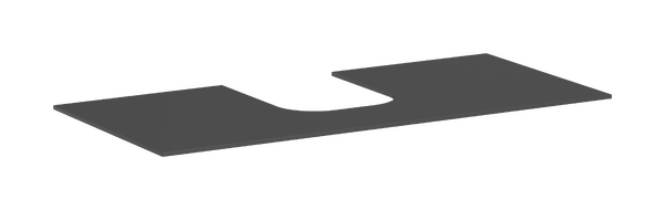 Console 1180/550 with cutout middle for countertop basin ground Slate Matt Grey