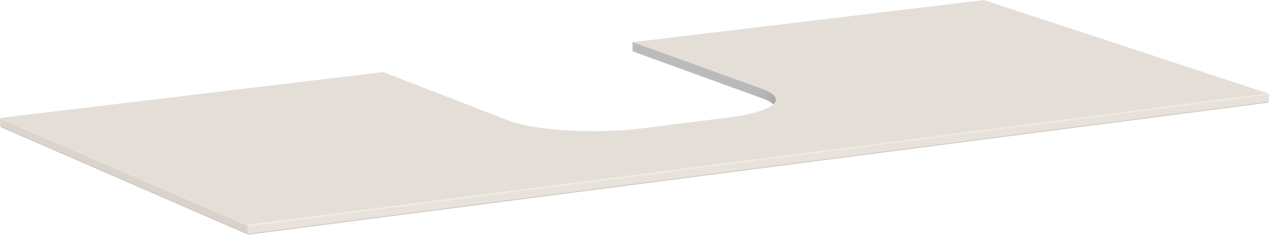 Consola 1180/550 con recorte en el centro para lavabo sobre encimera