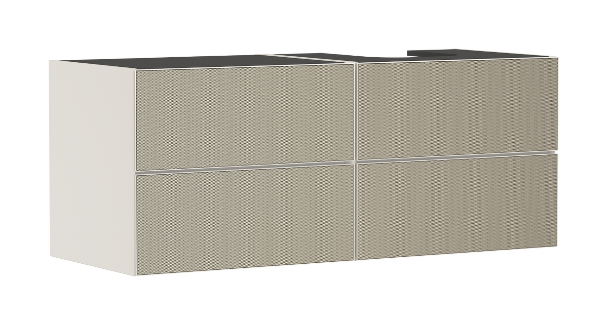 Vanity unit 1370/550 with 4 drawers for consoles with wash bowl/countertop basin ground