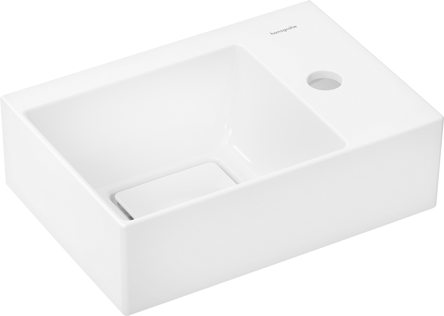 Handrinse basin 360/250 with tap hole right without overflow