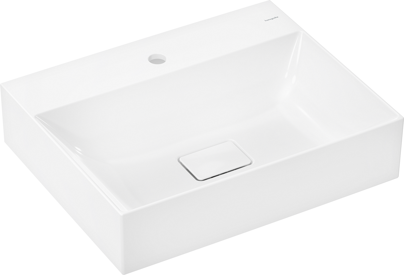 Countertop basin ground 600/480 with tap hole without overflow