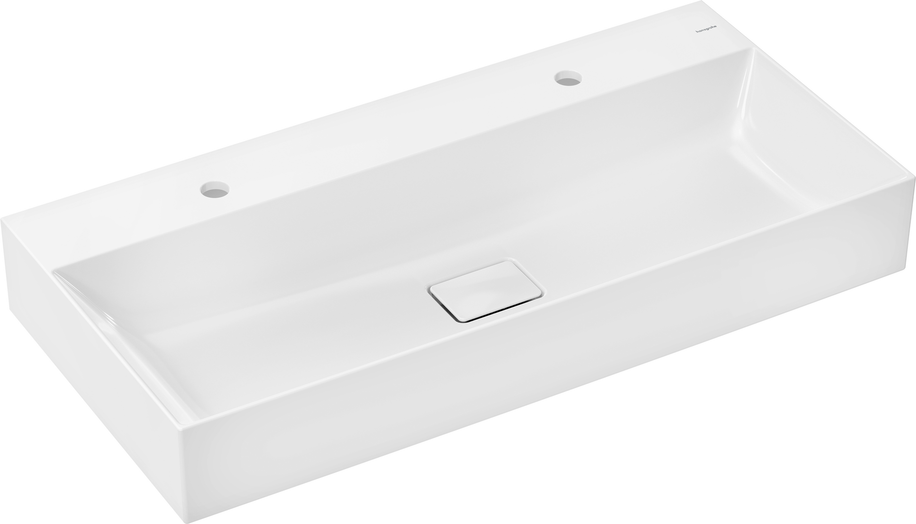 Aufsatzwaschtisch geschliffen 1000/480 mit 2 Hahnlöchern ohne Überlauf