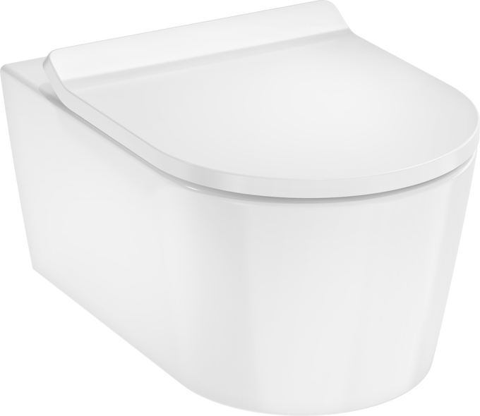 Wall hung WC Set 540 rimless AquaHelix Flush with WC seat and cover with SoftClose and QuickRelease