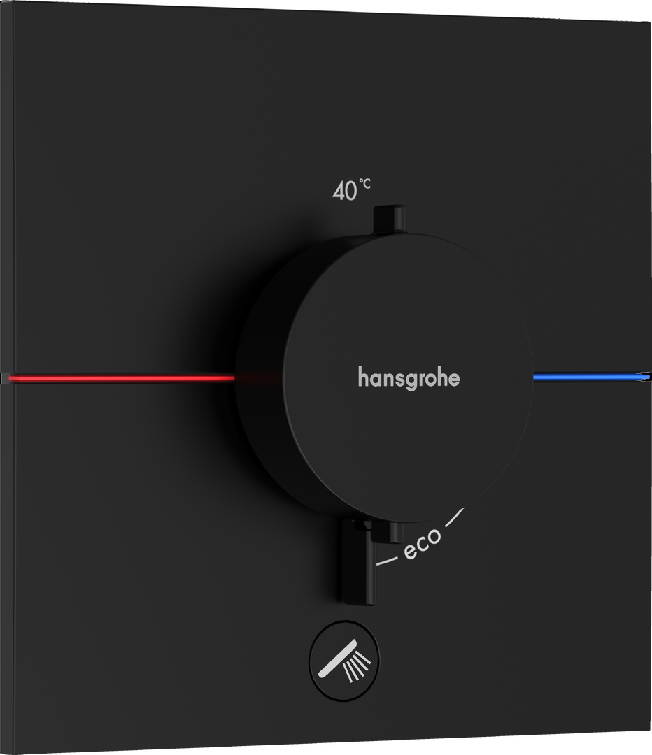 Termostat til innbygging med avsperring til 1 uttak samt 1 ekstra uttak