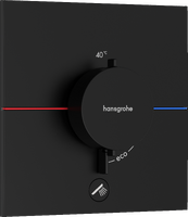 Thermostat for concealed installation for 1 function and additional outlet