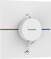 Thermostat for concealed installation for 1 function and additional outlet