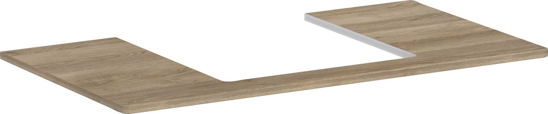 Console 980/550 with cutout in the middle for countertop basin ground 500/480