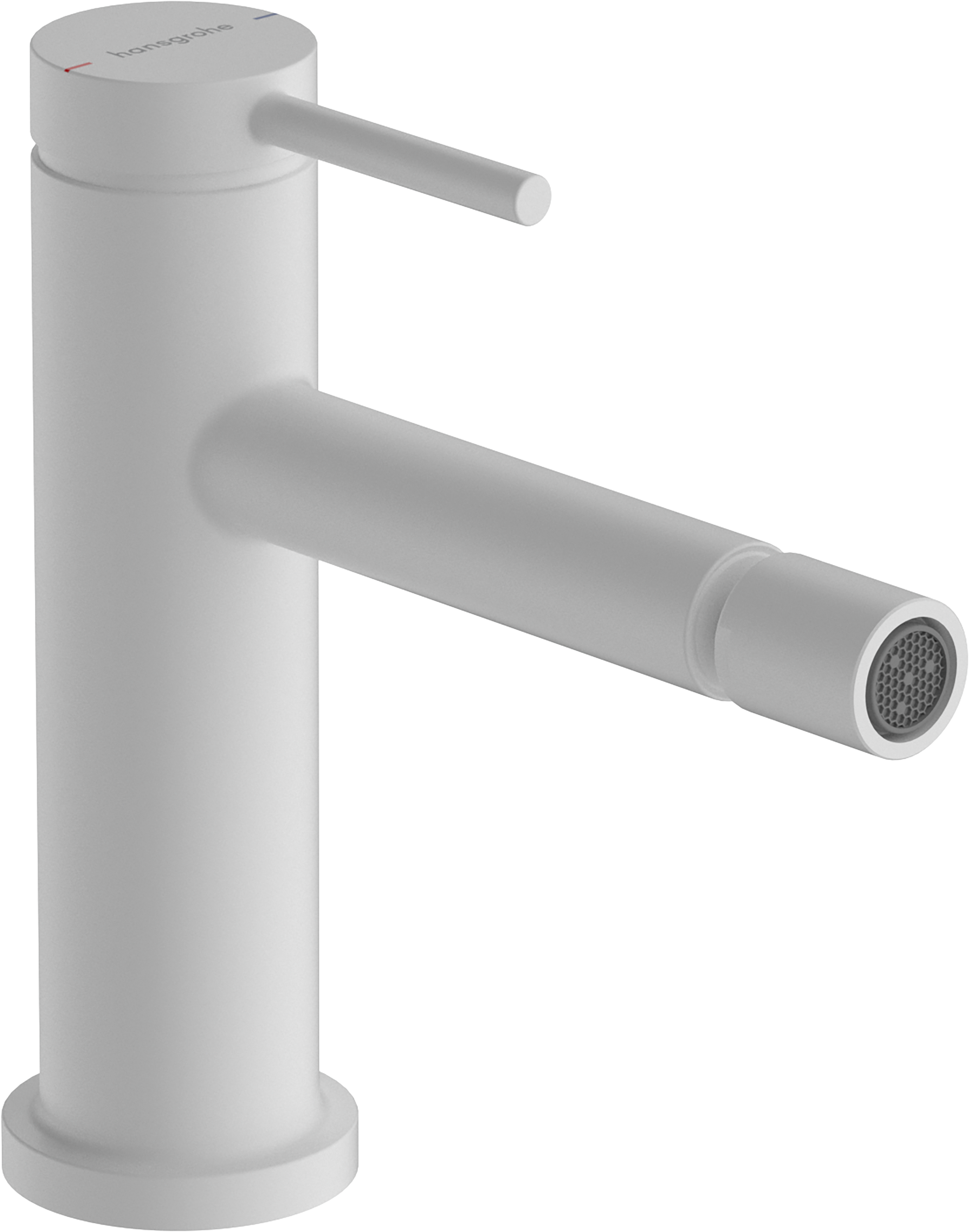 Single lever bidet mixer with pop-up waste set