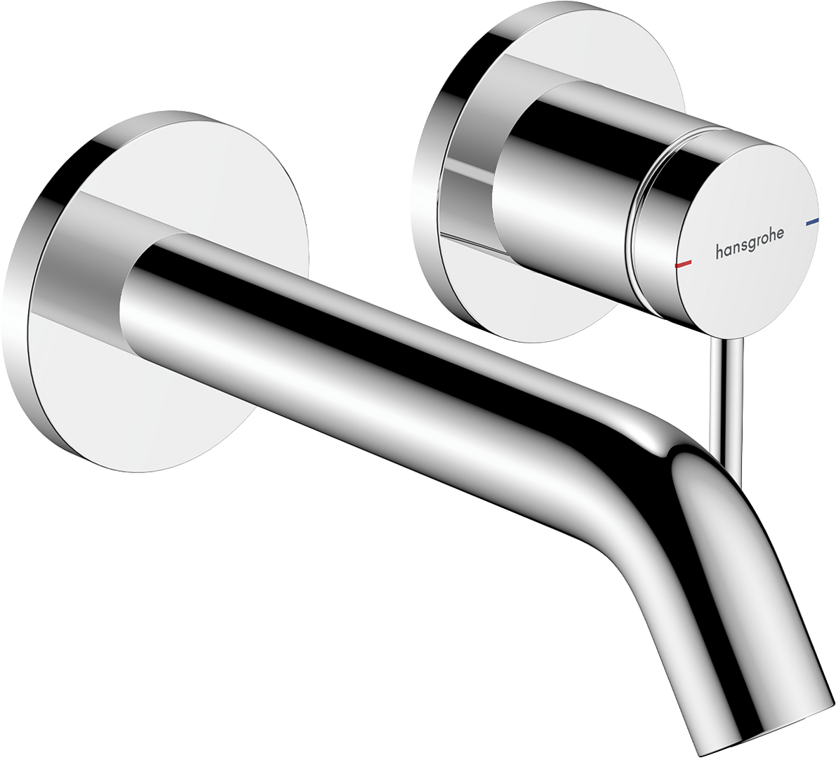 Single lever basin mixer for concealed installation wall-mounted EcoSmart+ with spout 16