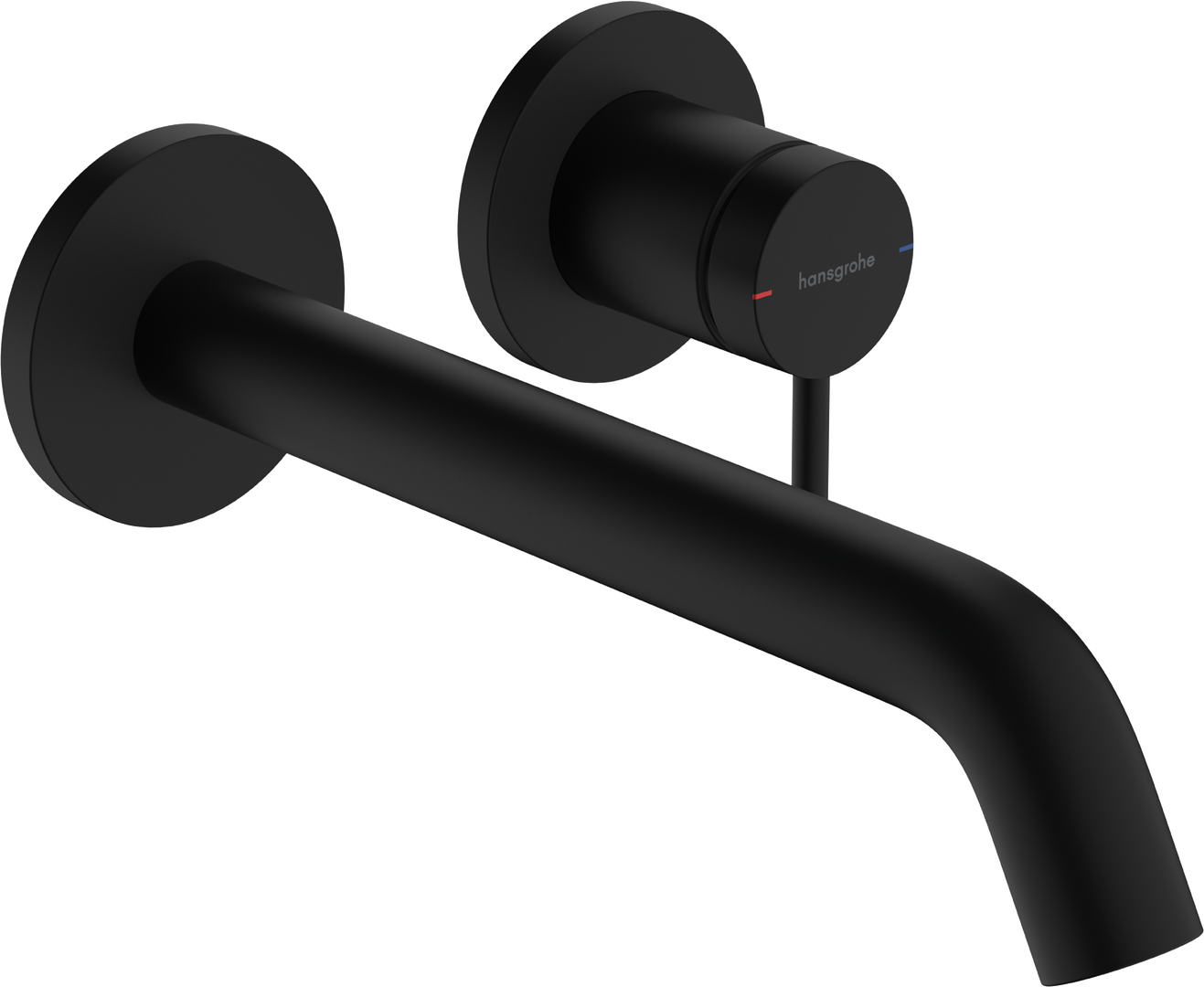 Single lever basin mixer for concealed installation wall-mounted EcoSmart+ with spout 22