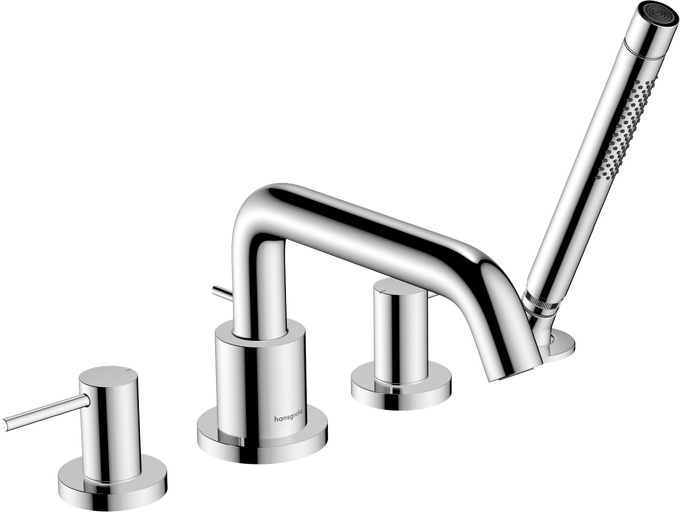 4-hole rim mounted bath mixer