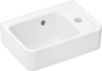 Handwaschbecken 360/250 mit Hahnloch und Überlauf, SmartClean