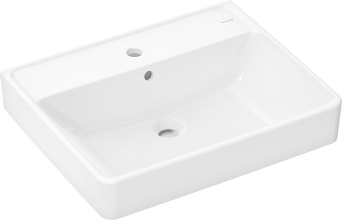 Countertop basin ground 600/480 with tap hole and overflow