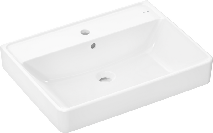 Countertop basin ground 650/480 with tap hole and overflow