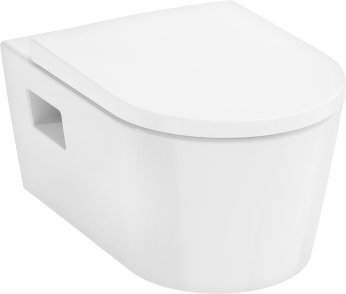 Væghængt toilet 540 AquaChannel Flush med toiletsæde med låg