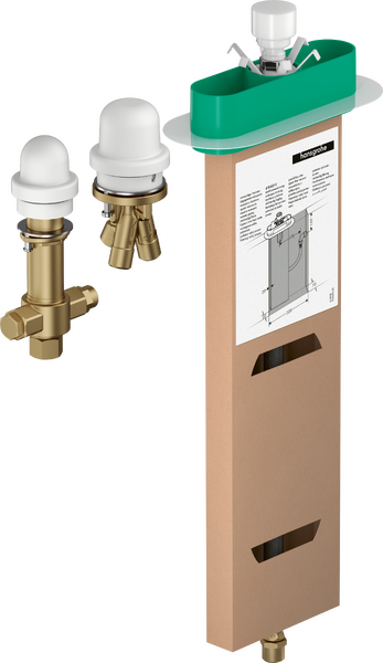 Basic set for 3-hole rim mounted single lever bath mixer