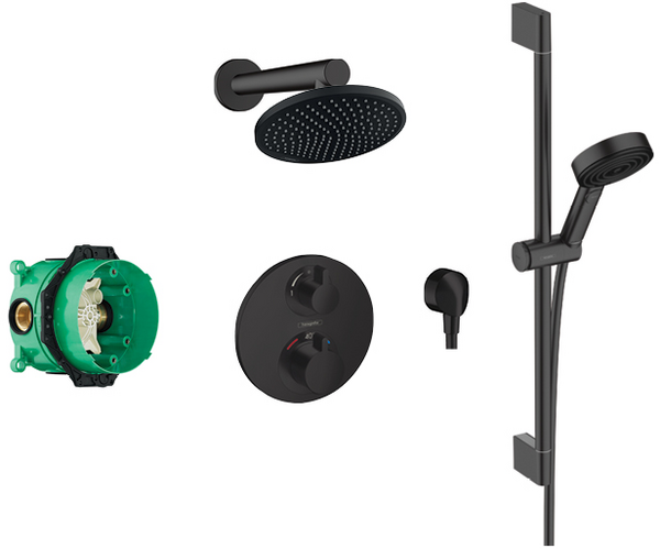 Bundle Crometta S240 & Pulsify shower set, matt black