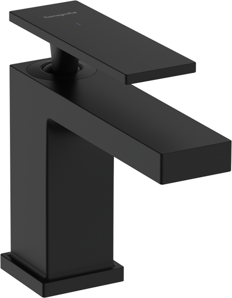 Pillar tap 80 EcoSmart+ with lever handle for cold water or pre-adjusted water without waste set Matt Black