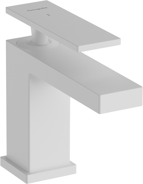 Pillar tap 80 EcoSmart+ with lever handle for cold water or pre-adjusted water without waste set Matt White