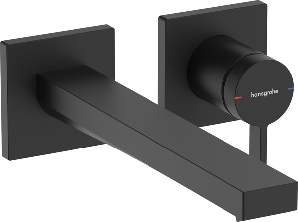 Mitigeur lavabo encastrée, avec bec 22,5 cm Matt Black