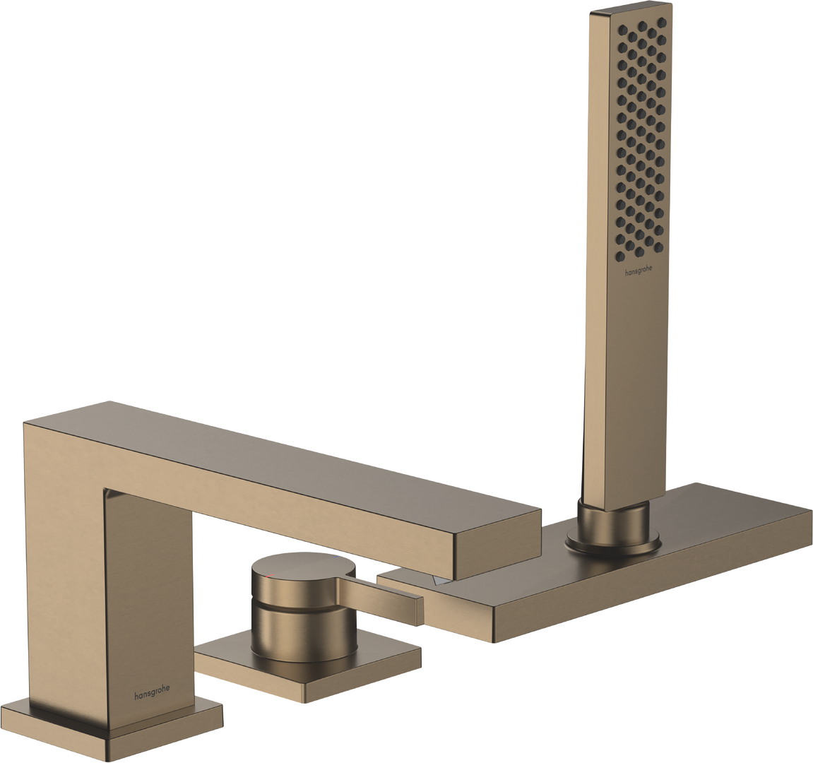 3-hole rim mounted single lever bath mixer with sBox