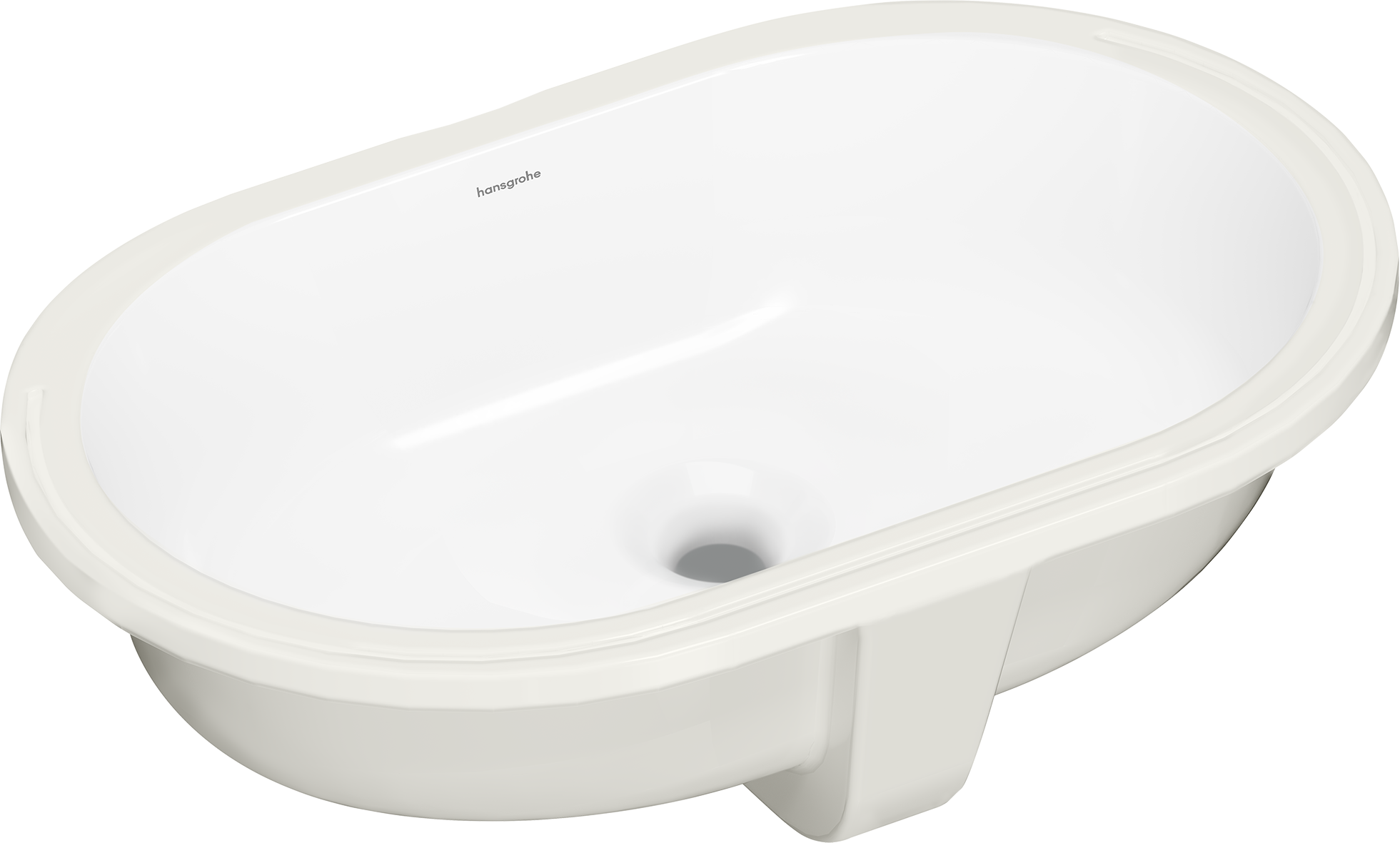 Under counter basin 530/330 without tap hole and with overflow