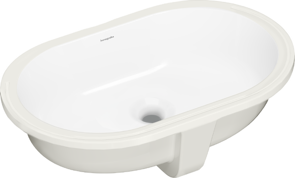 Under counter basin 530/330 without tap hole and with overflow, SmartClean