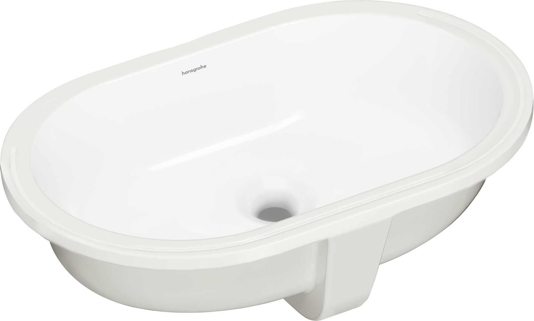 Under counter basin 530/330 without tap hole and with overflow