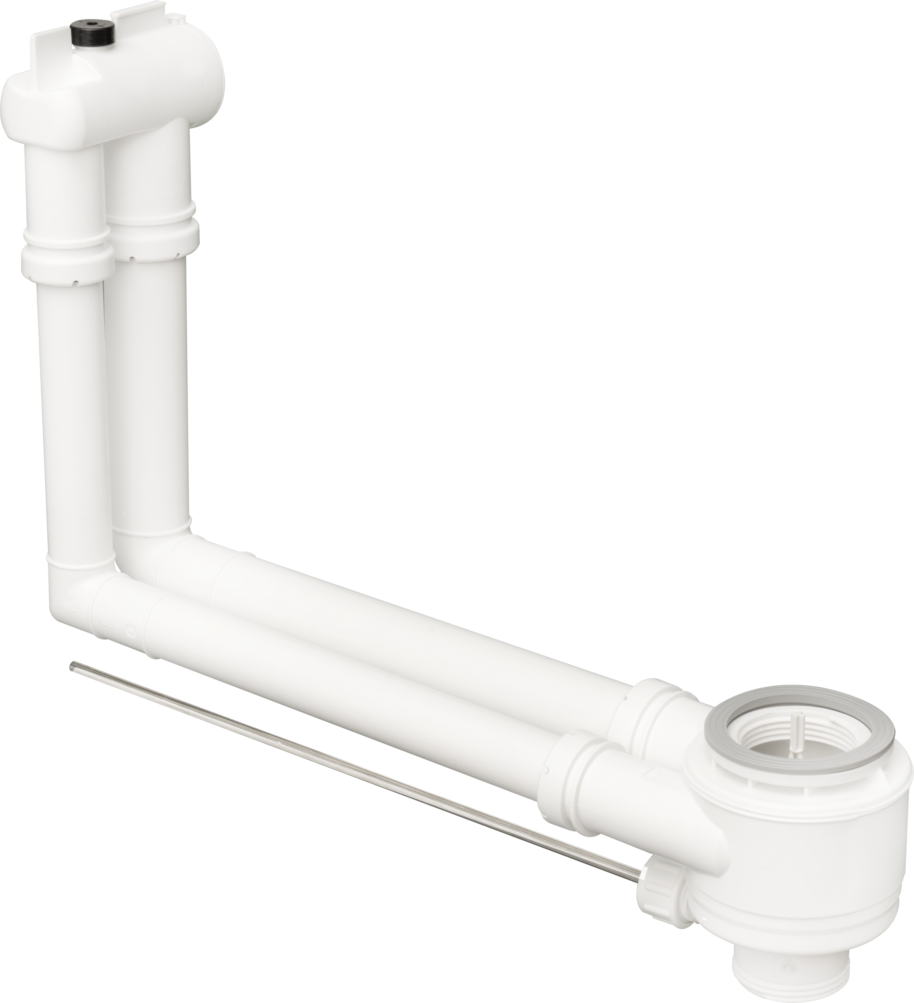 Waste and overflow set for eccentric actuation for wash basin