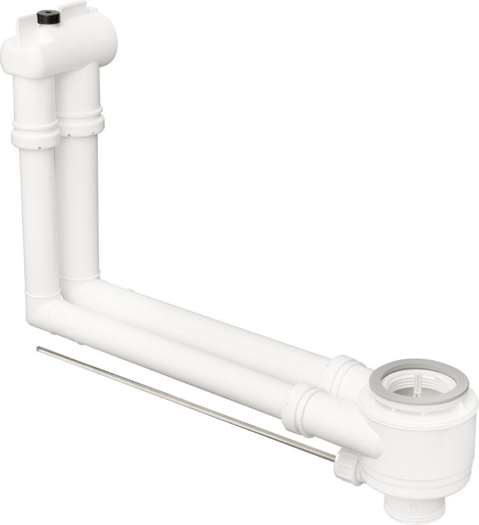 Odtoková a přepadová souprava s ovládáním excentrem