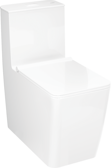 Floorstanding WC one piece with vertical outlet 400 rimless