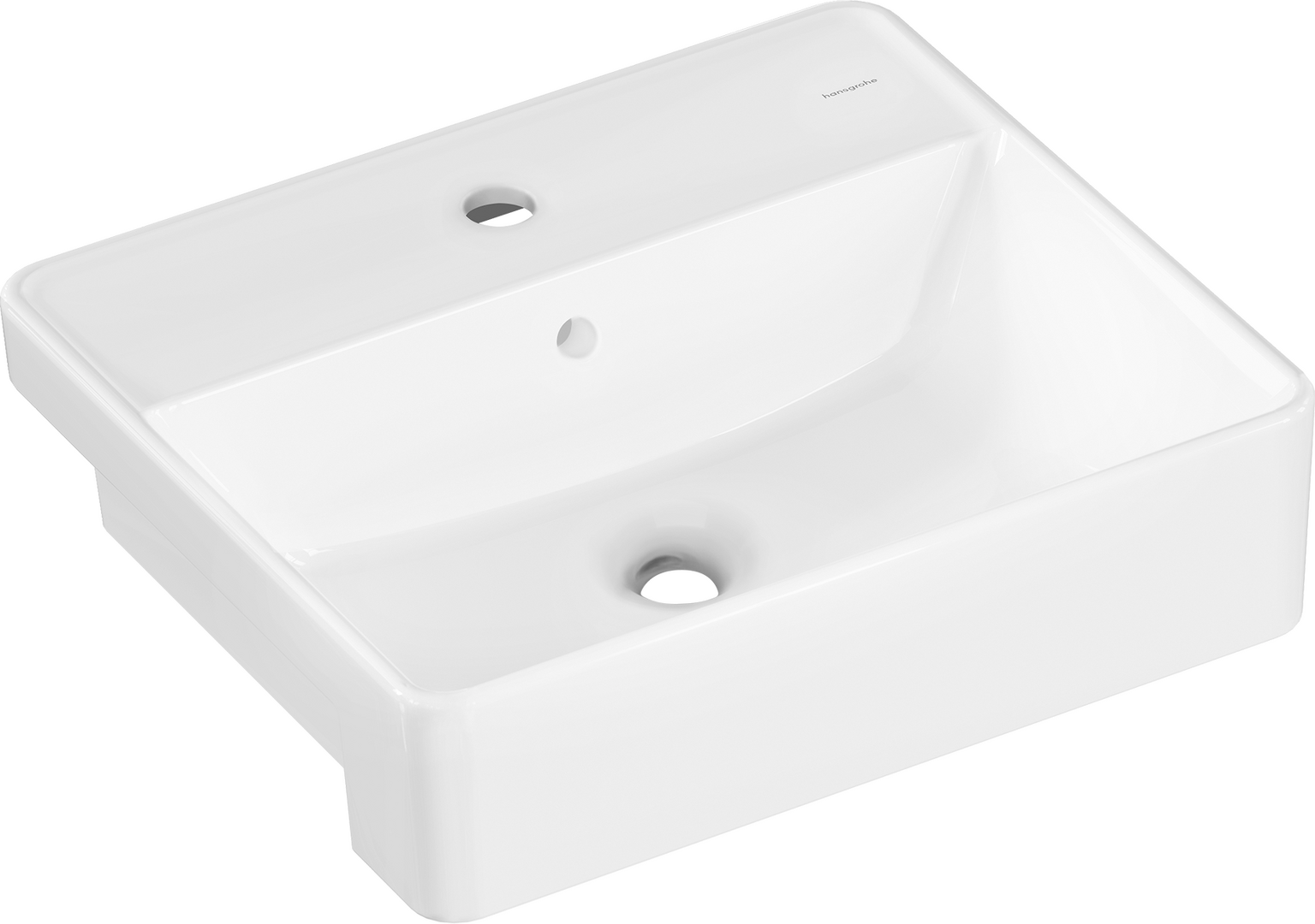 Semi counter basin 500/440 with tap hole and overflow