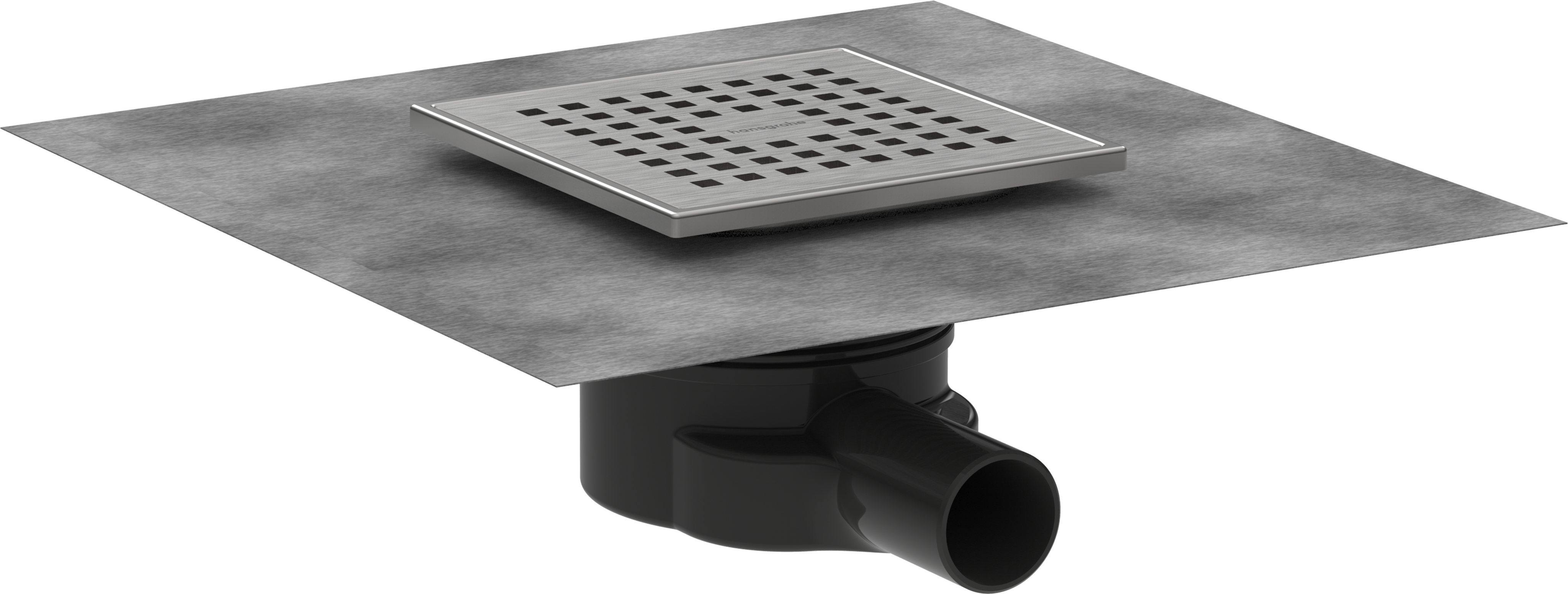 hansgrohe Gulvafløb: RainDrain Point, Kvadratisk afløb 150/150 med rist ...