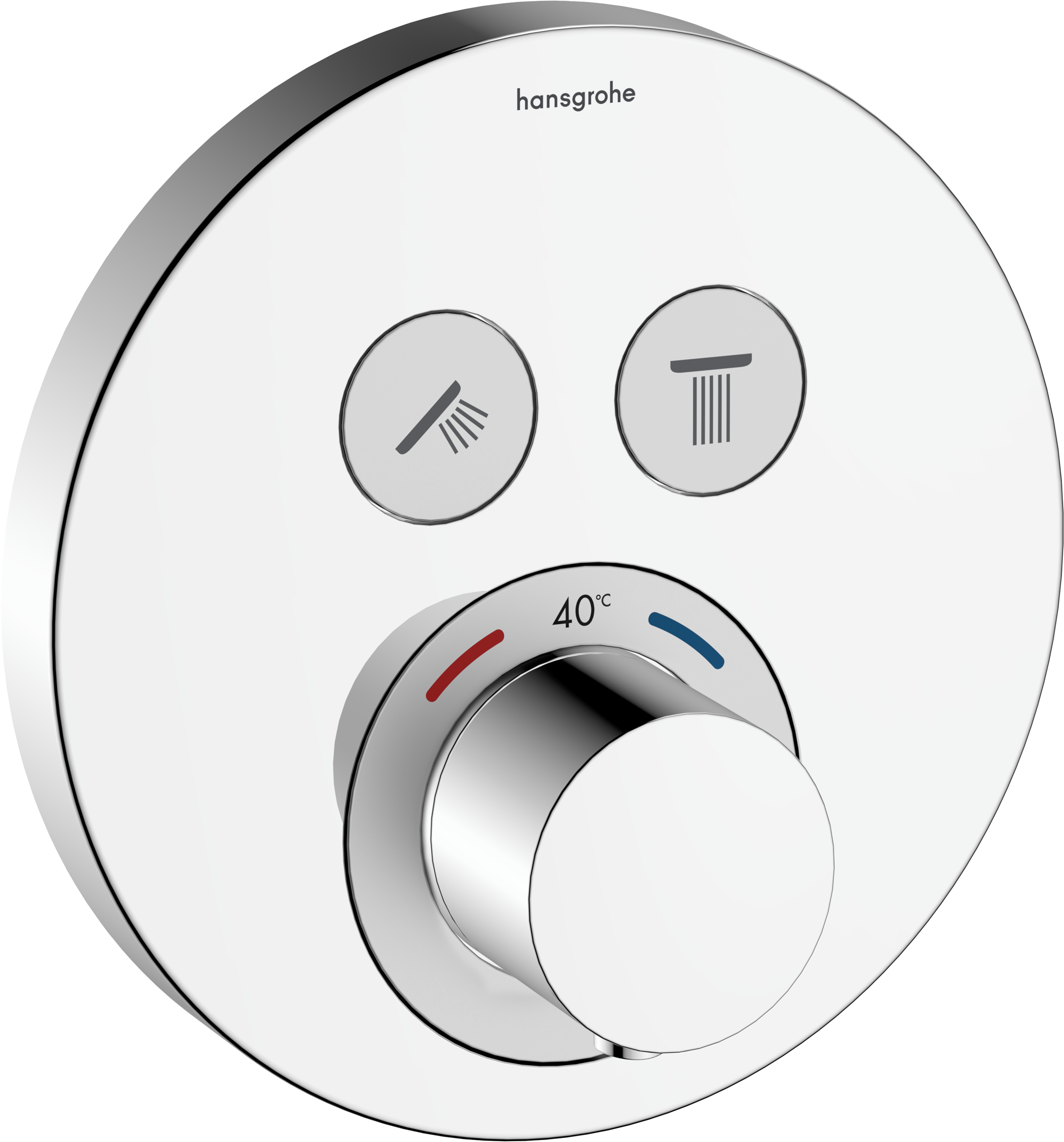 Thermostat Select for concealed installation for 2 functions