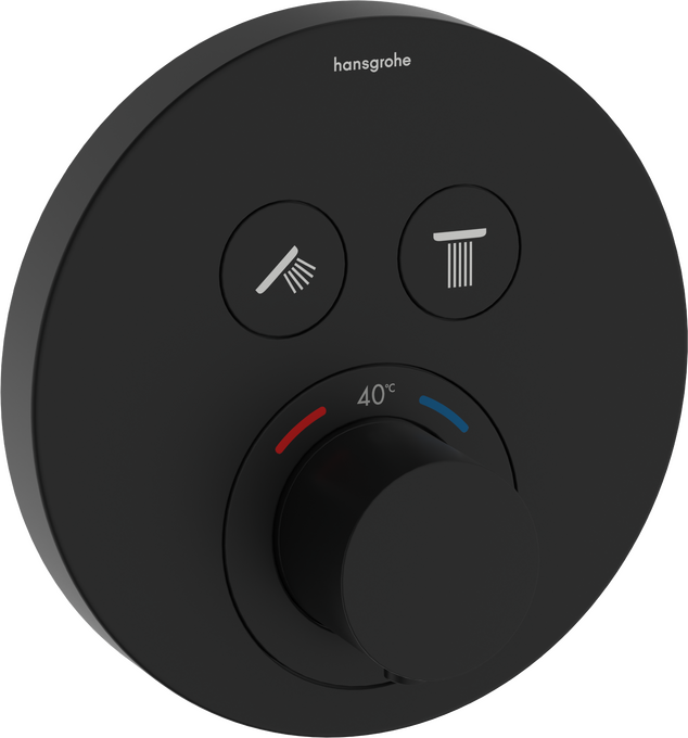 Thermostat Select for concealed installation for 2 functions