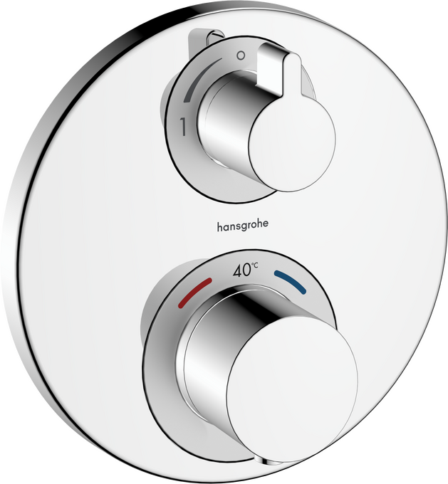 Thermostat for concealed installation for 2 functions