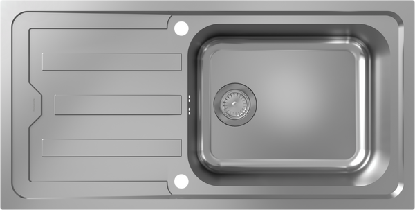 S440-F500 100 Built-in sink 500 with drain board and automatic drain kit