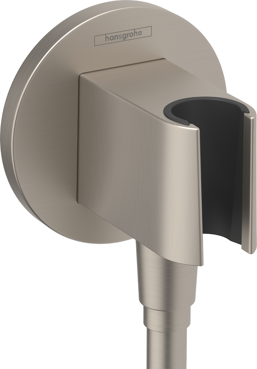 hansgrohe Wall Outlet: Wall Outlet Round with Handshower Holder