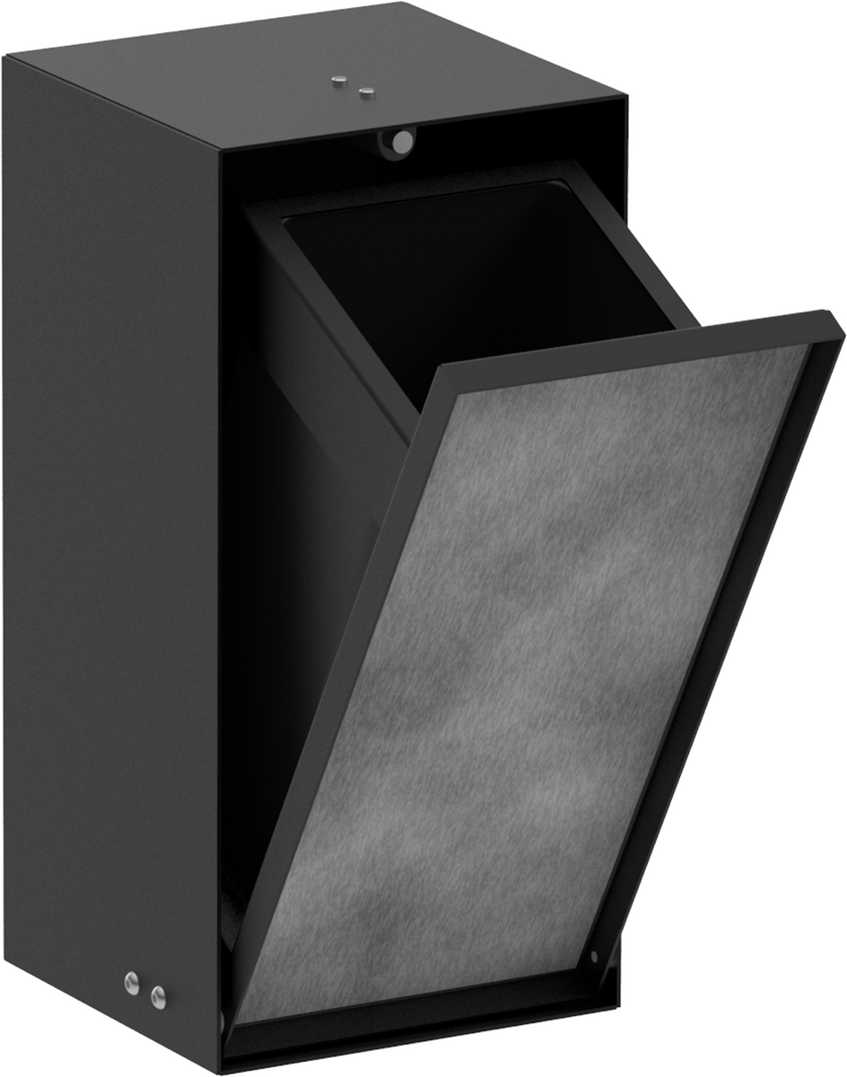 hansgrohe Accessories: XtraStoris Rock, Recessed waste bin with 