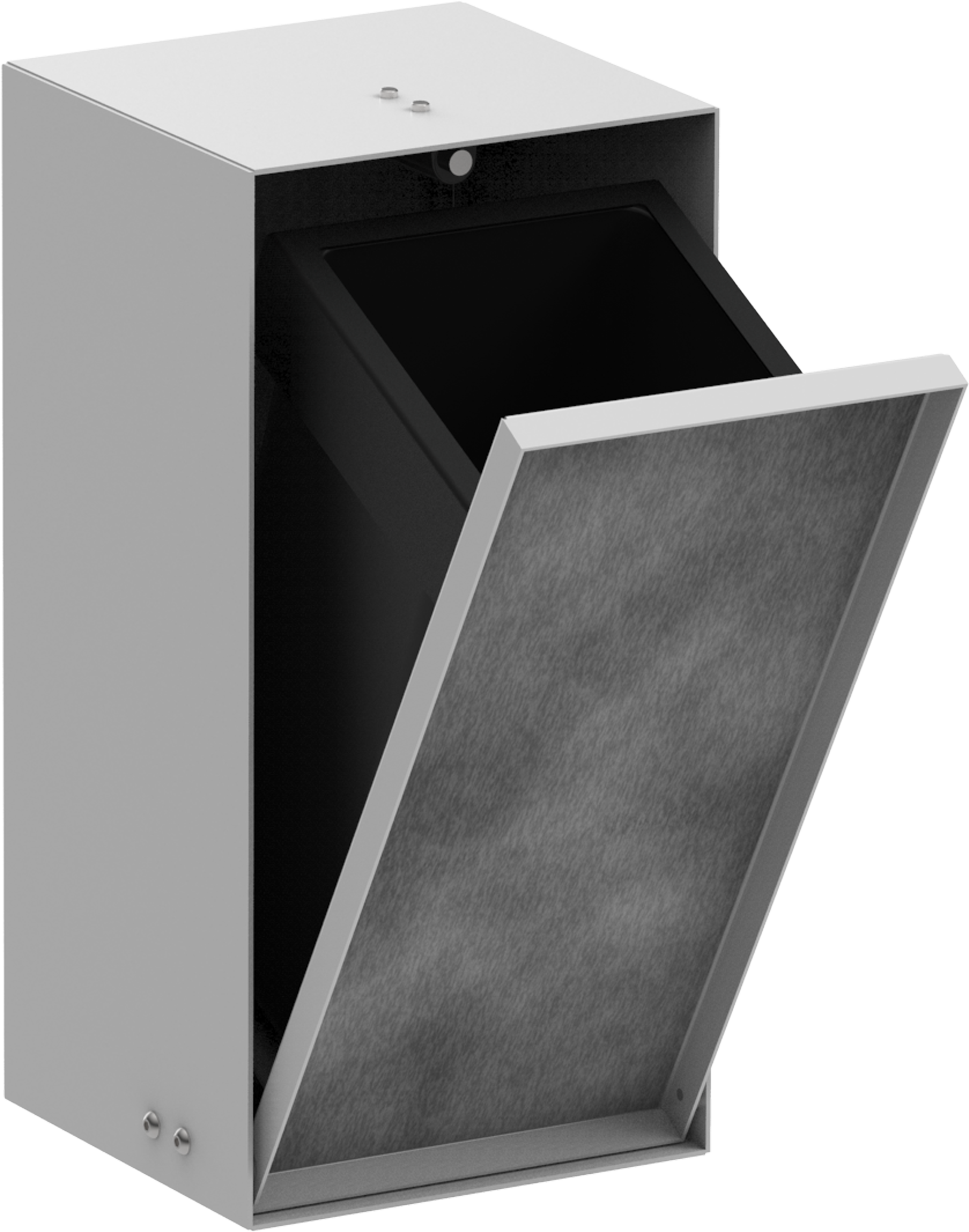 Recessed waste bin with tileable door 300/150/140