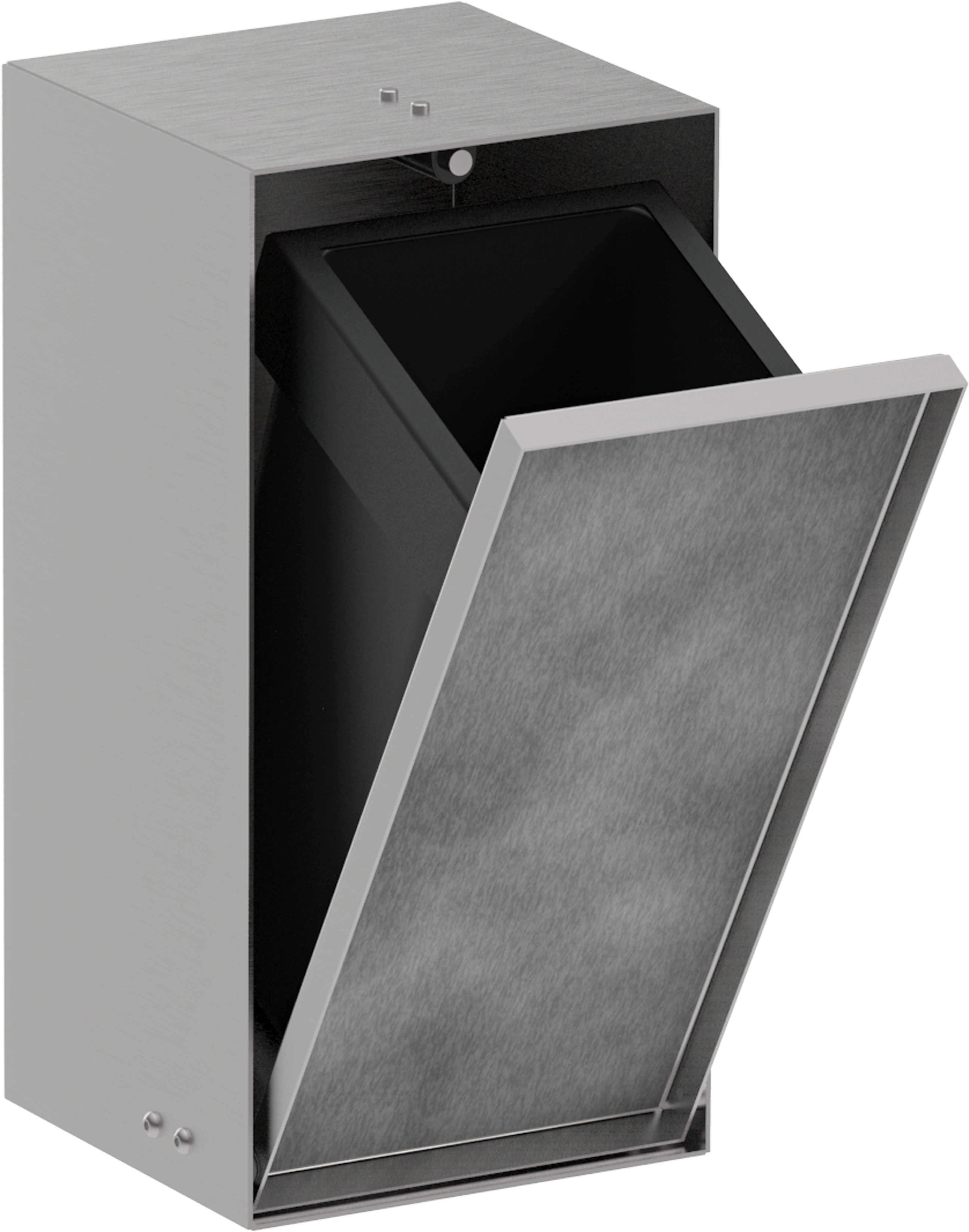 Recessed waste bin with tileable door 300/150/140