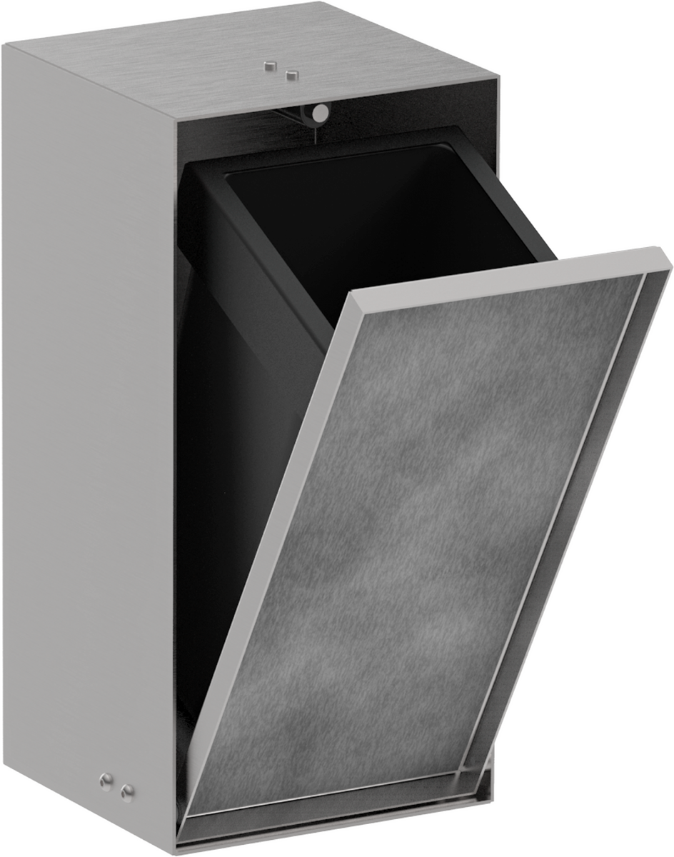 Poubelle encastrée avec porte carrelée 300/150/140