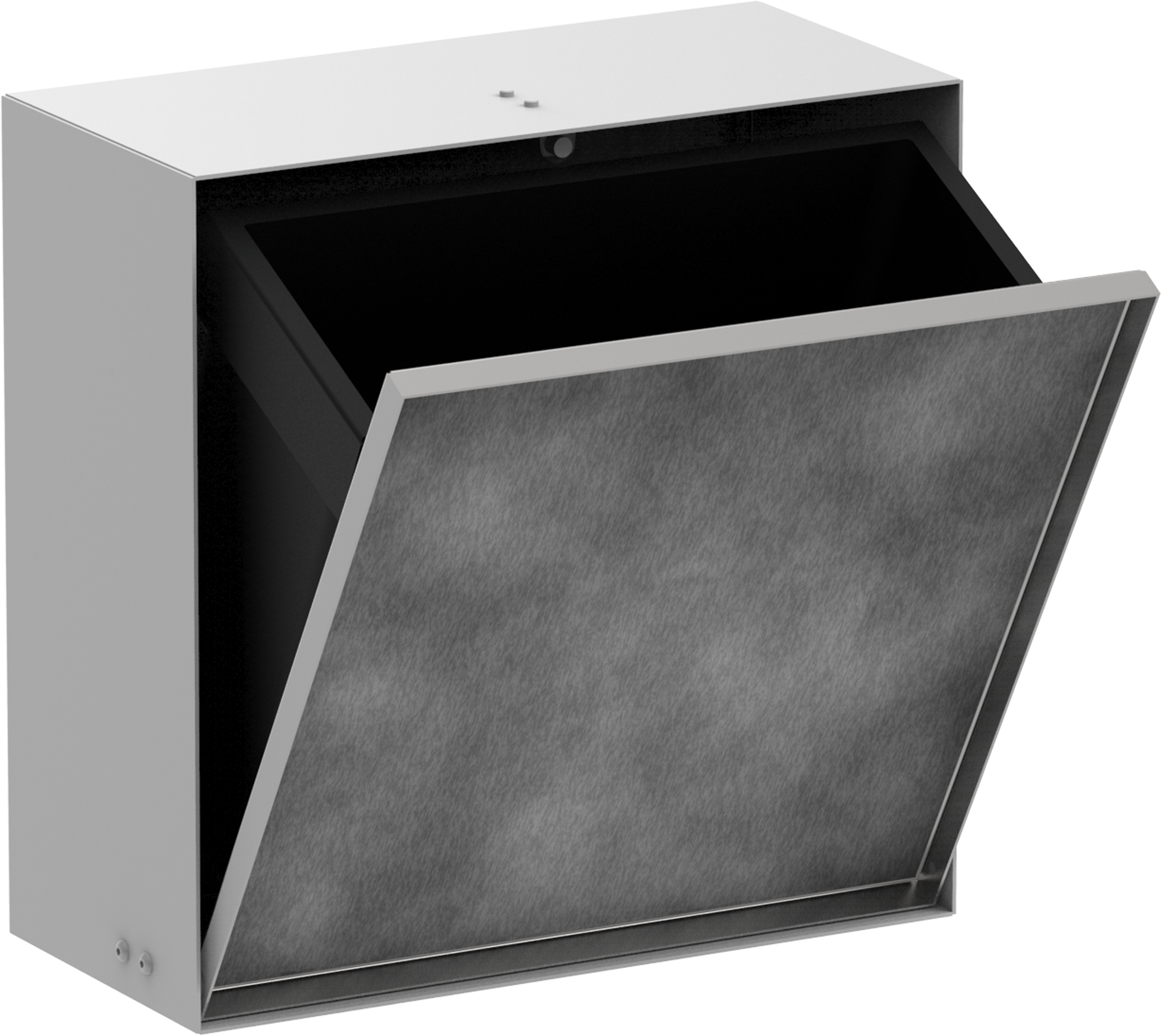 Recessed trash bin with tileable door 300/300/140