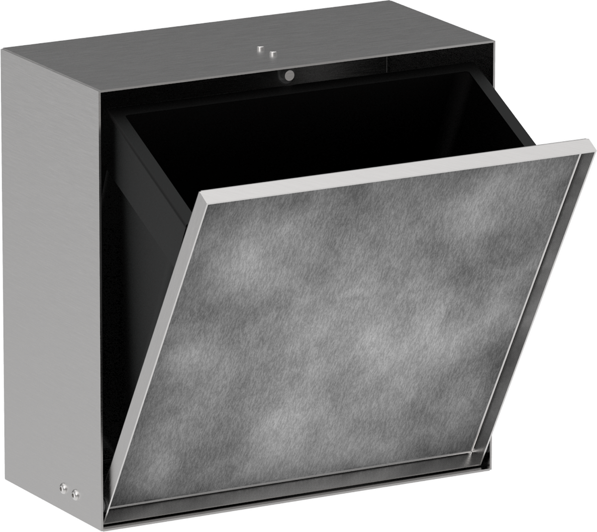 Recessed trash bin with tileable door 300/300/140