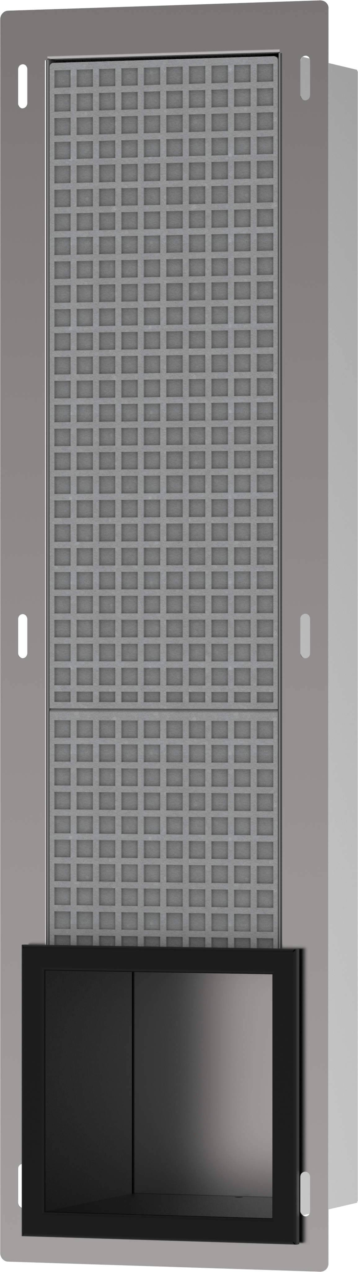 Recessed toilet paper storage for 6 rolls