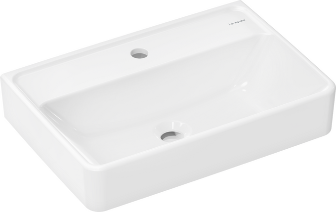 Wash basin Compact 550/370 with tap hole without overflow