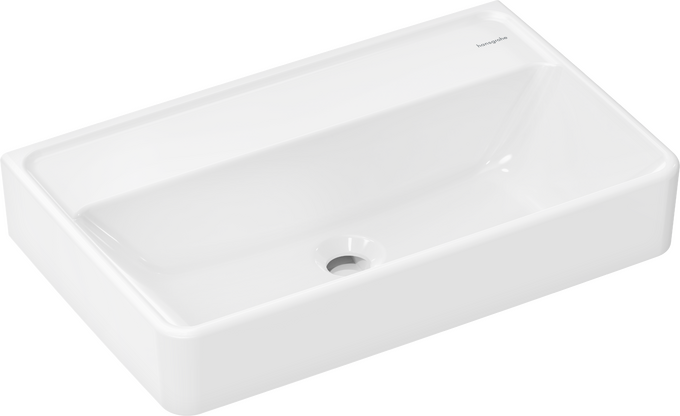 Wash basin Compact 600/370 without tap hole and overflow
