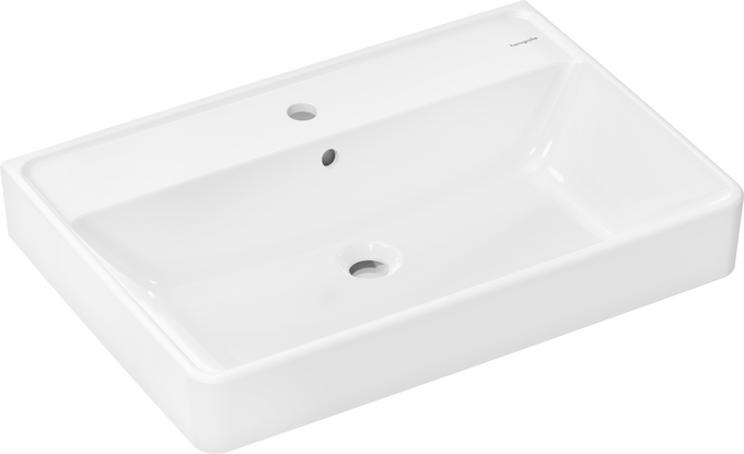 Countertop basin ground 700/480 with tap hole and overflow