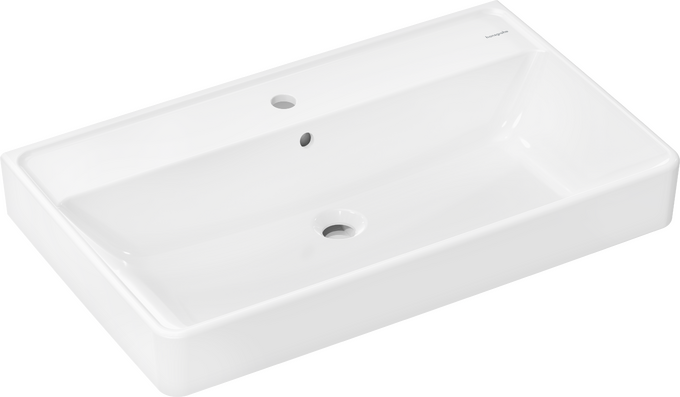Countertop basin ground 800/480 with tap hole and overflow